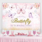 Funkeln Wenig Schmetterling Mädchen Babydusche Hintergrund